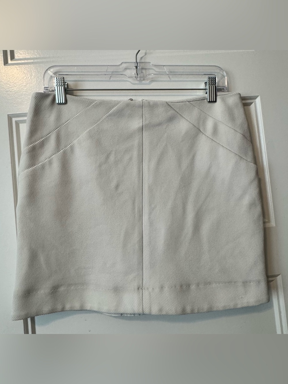 Diane von Furstenberg DVF Ivory Textured Camisha Mini Skirt Size 6